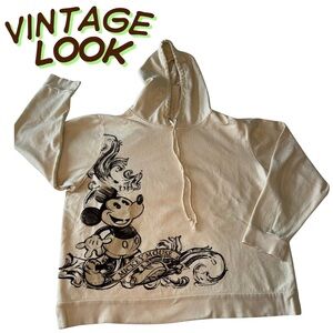 Disney Cream Hoodie with Red Tag